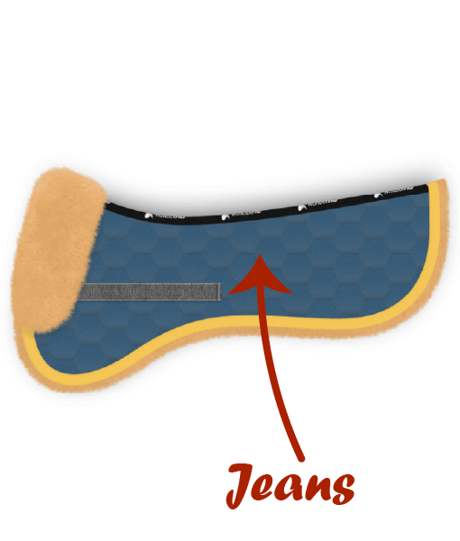 WONDERPAD Sattelkissen - Oberstoff Jeans